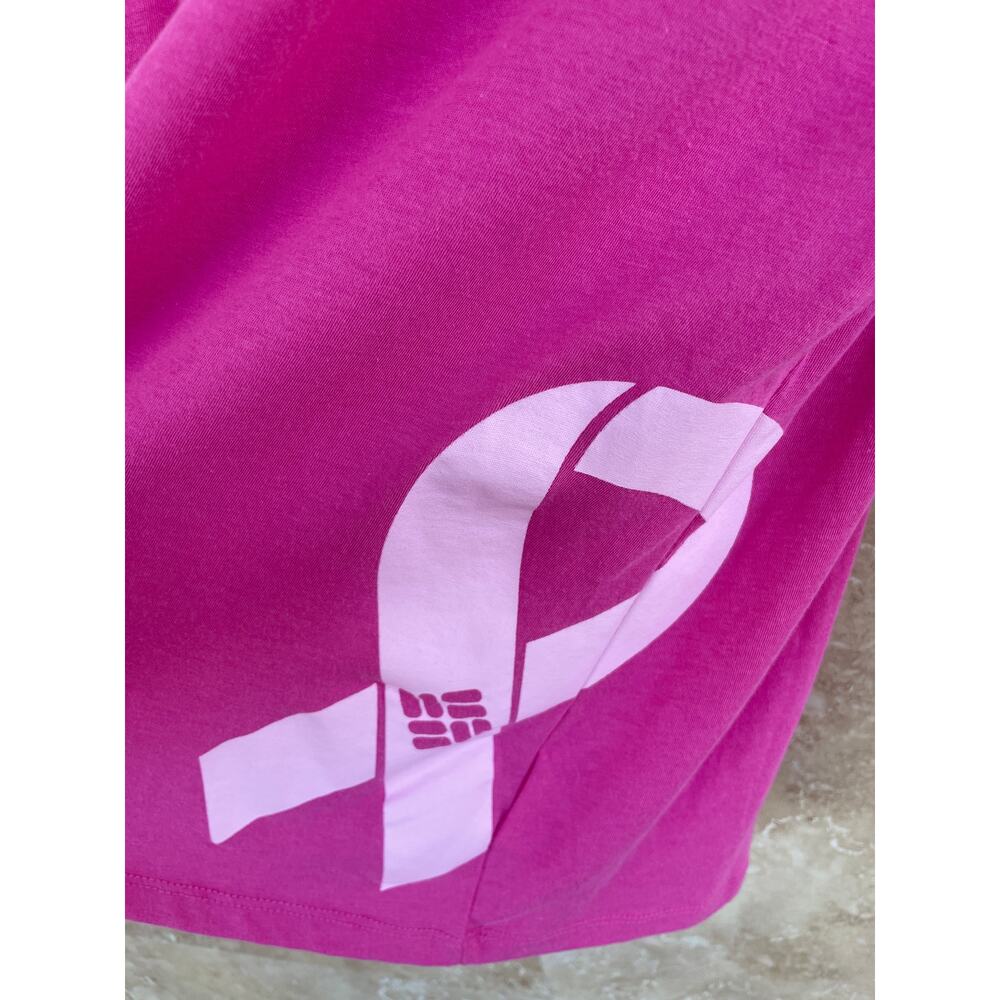 Columbia Tee Shirt Tested Tough XL Pink Long Sleeve NWT Breast Cancer Ribbon - Picture 4 of 10